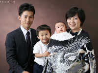 世田谷喜多見狛江のお宮参り写真の家族写真