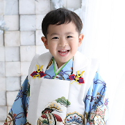 七五三3歳着物レンタル　水色　世田谷区喜多見狛江